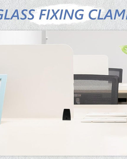 2pcs Desk Divider Clips Mobile Clip Office Partition Clamp Sneeze Guard Soundproof Baffle Privacy Panel