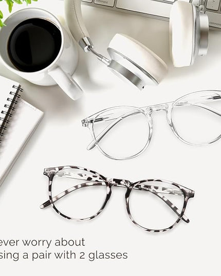 IBOANN Blue Light Glasses for Woman/Men, Fashion Blue Light Glasses Men, Fake Glasses Help Reduce Screen Fatigue