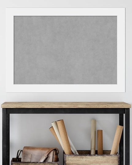 Amanti Art White Framed Magnetic Board 29x41 Large Vision Board for use with Magnets, 100% Metal Sheet to Display Items as Office Decor or for Home Organization in mudroom, Kitchen or Kids Room