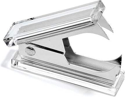 OfficeGoods 3 Piece Acrylic Desk Set - Includes Ruler, Staple Remover, Scissors - Functional & Elegant Desk Accessories - Stationary Tools for Home, Office, and School - Silver