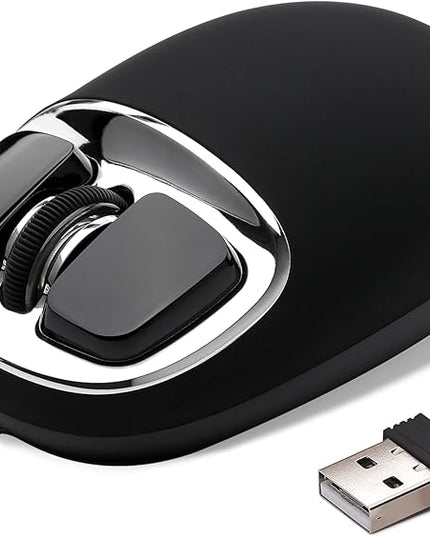 YUNZll C1 Silicone Wireless Mouse, Tri-Mode 2.4G/USB-C/Bluetooth Mouse, 4800 DPl Optical Tracking, 6 Adjustment Levels,Customize Mice for Laptop, Computer, iPad, MacBook (Black Silver)