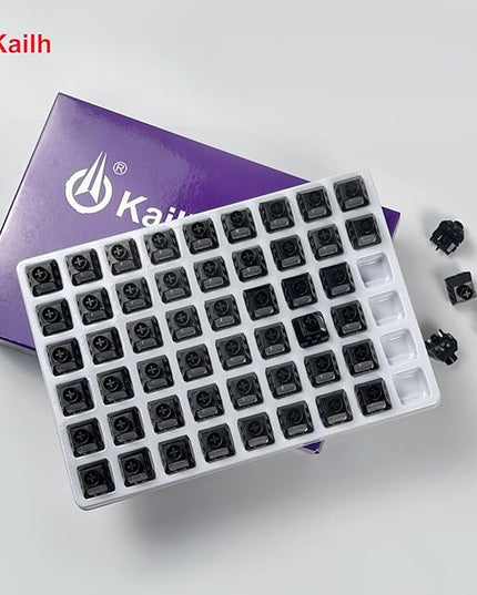 Kailh Box Dark Chocolate Linear Switch,5-Pin 55gf RGB SMD Full POM Material Pre-Lubed Key Switches for Mechanical Gaming Keyboard(Dark Chocolate,45pcs)