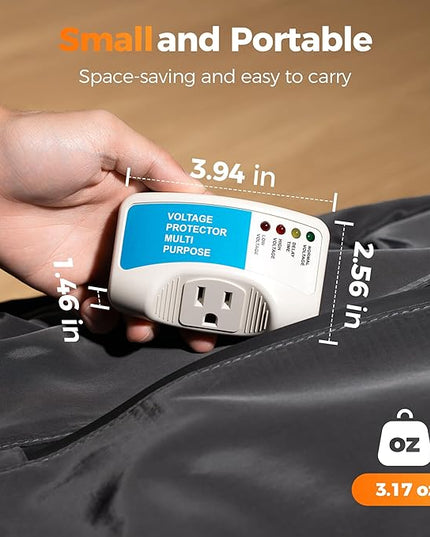 Refrigerator Surge Protector Outlet, TESSAN Single Outlet Extender for Home Appliances, Wall Plug with Voltage Protector, Surge Protection for TV, Freezer, Ice Maker, Washing Machine, 1800W, 15A, 120V