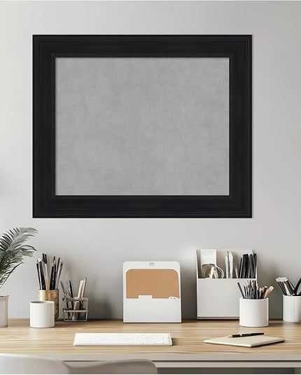 Amanti Art Black Framed Magnetic Board 21x25 Small Vision Board for use with Magnets, 100% Metal Sheet to Display Items as Office Decor or for Home Organization in mudroom, Kitchen or Kids Room
