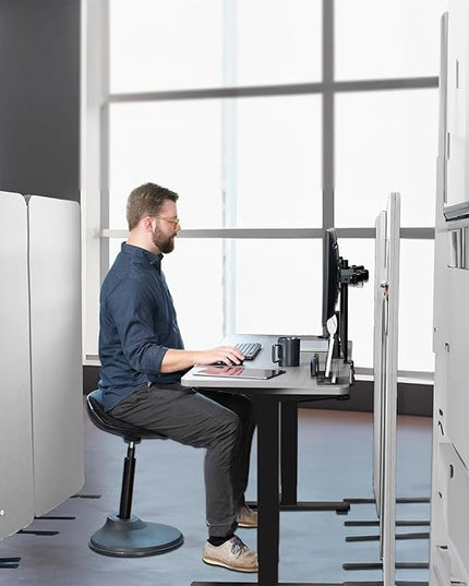 VIVO Freestanding 72 x 56 inch Privacy Panel, Cubicle Divider, Acoustic Wall Partition, x3 24 inch Panels, Gray, PP-3-S072G