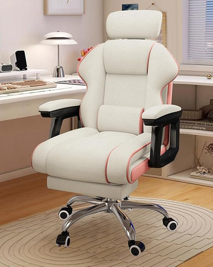 Executive Office Chair Reclining with Footrest Ergonomic Computer Desk with Lumbar Support Big and Tall Home High Back Gaming Chair for Office Home Study