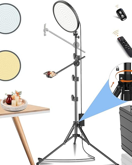 Large Ring Light Professional 55W with 72" Tripod Stand,Full-Screen Selfie Ring Light All-Purpose Stand for Live Stream, YouTube, TikTok, Video Recording with Remote (red-001,13)