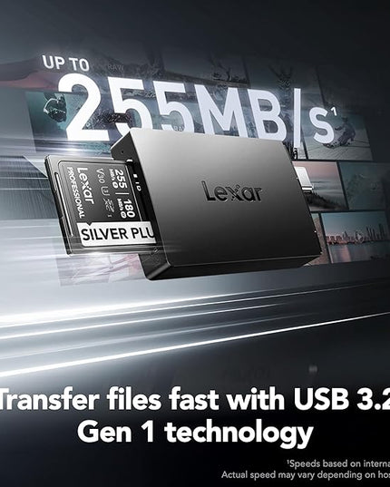 Lexar Dual Slot MicroSD/SD Card Reader for iPhone, USB 3.2 Gen 1, up to 255MB/s Read, Compatible with iPhone 15+, Laptop, Desktop (LRW360U-BNBNG)