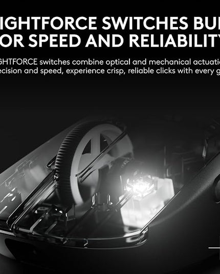Logitech G PRO X Superlight 2c Wireless Gaming Mouse, 51 g pro-Grade Compact Mouse with 5 programmable Buttons, USB-C Charging, 44K DPI Sensor, up to 8 kHz Polling for PC/Mac - White