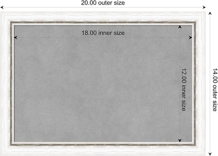 Amanti Art White Framed Magnetic Board 14x20 Small Vision Board for use with Magnets, 100% Metal Sheet to Display Items as Office Decor or for Home Organization in mudroom, Kitchen or Kids Room