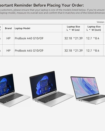 Smatree 14 inch Laptop Sleeve for HP ProBook 445/440 G10/G9 Notebook PC, HP Laptop Case with Accessory Pocket, YKK Zipper, Patented Super Corner Design (E413)