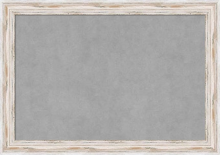Amanti Art White Framed Magnetic Board 19x27 Medium Vision Board for use with Magnets, 100% Metal Sheet to Display Items as Office Decor or for Home Organization in mudroom, Kitchen or Kids Room