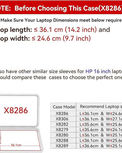 Smatree Hard EVA Protective Sleeve for 16 inch HP ProBook 465/460 G11, for 16 inch HP Spectre x360 2-in-1 Laptop 16t-f2000/aa000, for 16inch Spectre x360 2-in-1 Laptop 16-f2047nr/aa0097nr Case (X8286)
