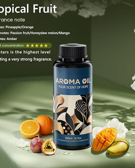 Essential Oils Set,16.9 fl oz (500 ml) Tropical Fruit Scent,Hotel Collection Diffuser Oil Suitable for Your own Candles, Soaps, air freshener Spray, and Essential Oils for Commercial Aroma Diffuser