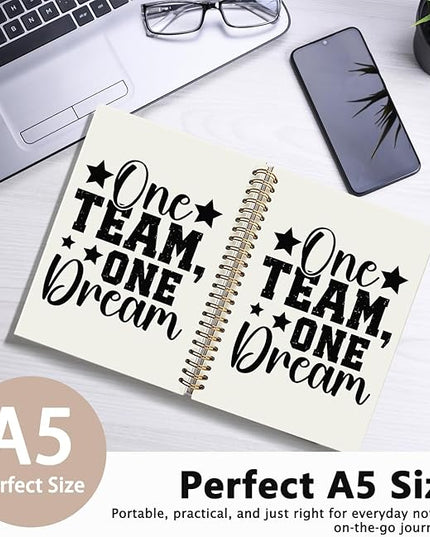LIANHW Team Gifts Notebook, Gifts for Team Members at Work, Office Notebooks for Note Taking, Work Journal for Women Men Coworkers, One Team One Dream Journals for Writing, 5.5x8.3 Inch