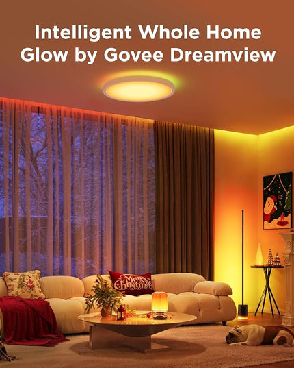 Govee Floor Lamp 2 with Matter, RGBIC, Warm Cool White LED, Alexa Compatible, 1725lm, Music Sync, Scene Modes, Smart Floor Lamp for Living Room, Bedroom, Black(1 Pack)