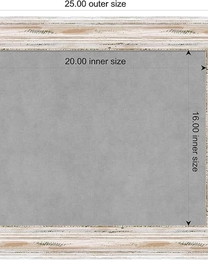 Amanti Art White Framed Magnetic Board 21x25 Small Vision Board for use with Magnets, 100% Metal Sheet to Display Items as Office Decor or for Home Organization in mudroom, Kitchen or Kids Room