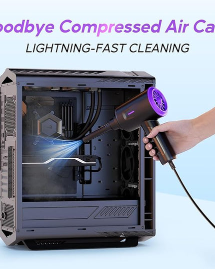 Electric Air Duster - Air Blower - Multi-Use Compressed Air Duster for Keyboard- Computer and PC - 5.74 oz Powerful Motor