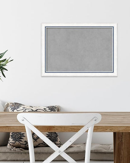 Amanti Art White Framed Magnetic Board 14x20 Small Vision Board for use with Magnets, 100% Metal Sheet to Display Items as Office Decor or for Home Organization in mudroom, Kitchen or Kids Room