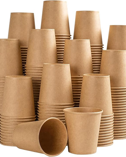 Lamosi 5 oz Paper Cups Disposable - 300 Count, Kraft Paper Cups for Bathroom Mouthwash, 5 ounce Espresso Coffee Cups for Home, Kitchen, Office