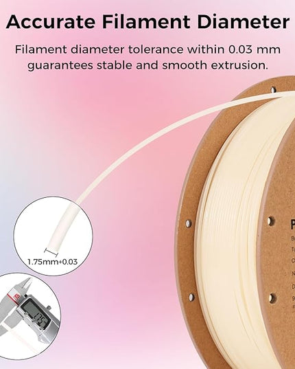 Sovol 3D Printer Photosensitive Filament Single Color Light Change PLA 1kg (2.2 lbs) Spool 3D Printing Materials, Dimensional Accuracy +/- 0.03 mm, 1.75 mm, Light Change Purple