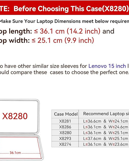 Smatree Hard EVA Protective Sleeve Case Compatible for 15 inch Lenovo IdeaPad Flex 3i Chromebook 2 in 1, for 15 inch IdeaPad Gaming 3i Gen 6, for 15inch ThinkBook 15p Gen 2 Laptop Bag (X8280)