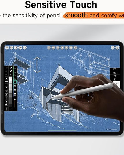 Upgrade 360° Privacy Screen Protector for iPad Air 13 inch M3 2025 & M2 2024, (iPad Air 7th/6th Generation), Magicsuction 4-Way Anti Spy Glare Blue Light Filter (Landscape+Portrait Privacy)