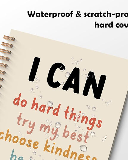 I Can Do Hard Things Inspirational Spiral Notebook, Positive Affirmation Gifts, Affirmation Journal, Boho Motivational Journal Notebook, 5.5x8.3 Inch