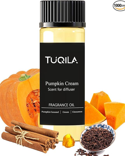 Tuqila Waterless Diffuser Oil Pumpkin Cream 20ML Sampler, Essential Scent Oil Usage Cold Air Waterless Diffuser, Hotel Luxury Air Scents Oils & Fragrance for Home