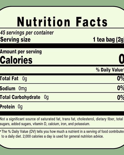 Jarteela - Ginkgo Biloba Tea Bags - 2g x 45 Count - Naturally Dried Ginkgo Biloba Leaves - Non-GMO - Caffeine-Free - Support Liver Health & Enhance Immunity