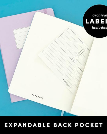 PAPERAGE Blank Journal Notebook, (Turquoise), 160 Pages, Medium 5.6 in x 8 in - 100 GSM Thick Paper – Hardcover Journaling Notebook for Work, School, Note Taking or Sketching
