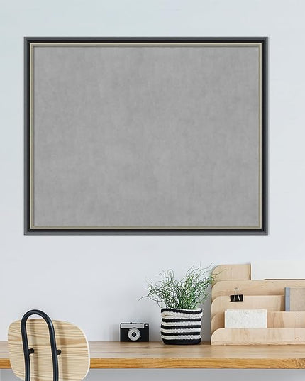 Amanti Art Black Framed Magnetic Board 35x43 X-Large Vision Board for use with Magnets, 100% Metal Sheet to Display Items as Office Decor or for Home Organization in mudroom, Kitchen or Kids Room