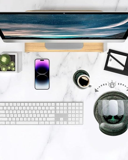 Ergonomic Mouse Pad with Wrist Support,Mouse Pad with Wrist Rest,Relieve Wrist Pain Mousepad Non-Slip Rubber Base,Mouse Pads for Desk,Computers,Laptop,Office,Home,Accessories Rug