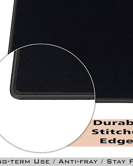 SaiTech IT 5 Pk Mouse Pad with Stitched Edges Mousepads Bulk Non-Slip Rubber Base, Waterproof Coating Mouse Pads for Computers, Laptop, Office & Home (9.84 x 8.27 Inch) - Black