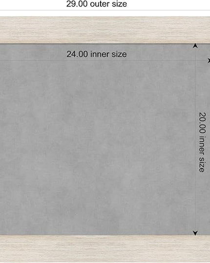 Amanti Art White Framed Magnetic Board 25x29 Medium Vision Board for use with Magnets, 100% Metal Sheet to Display Items as Office Decor or for Home Organization in mudroom, Kitchen or Kids Room
