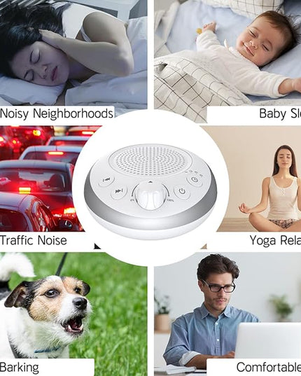 Loud Pink Noise Machine Sleep Machine Nostop 30 Soothing Sounds for Baby Kids Adults Sleep Pinknoise Machine 36-Level Vol Auto-Off Timer Memory Function for Home Travel Office
