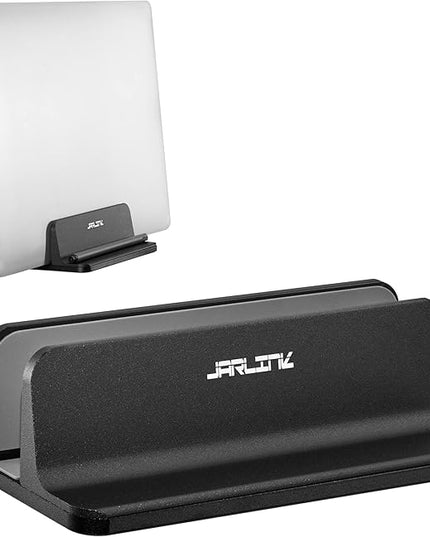 JARLINK Vertical Laptop Stand, Aluminum Laptop Holder Desktop Stand with Adjustable Dock Size (up to 17.3 inches) Compatible with All MacBook/Surface/Dell/Gaming Laptops (Black)