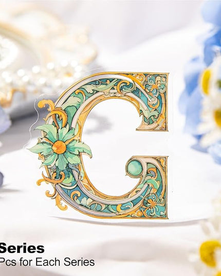 AuriicLeaf Baroque Alphabet Scrapbook Stickers Set, 156PCS Letters Ephemera for Scrapbooking, Junk Journaling, Crafting, DIY Projects, Diaries, and Art Supplies