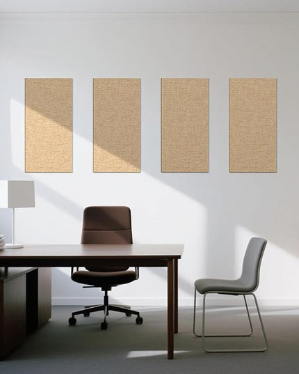 Art3dwallpanels 8 PCS Acoustic Panels, 24''x12'' Fabric Soundproof Wall Panels, Easy-Hook Mounting Sound Absorbing Panels for Studios, Office, Home Theater, Camel