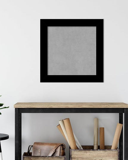 Amanti Art Black Framed Magnetic Board 25x25 Medium Vision Board for use with Magnets, 100% Metal Sheet to Display Items as Office Decor or for Home Organization in mudroom, Kitchen or Kids Room