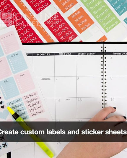 OnlineLabels 8.5" x 11" Full Sheet Sticker Paper – Permanent Adhesive, White Matte – Works With Cricut & Silhouette – for Inkjet & Laser Printers – Pack of 25 Sheets OL177WX