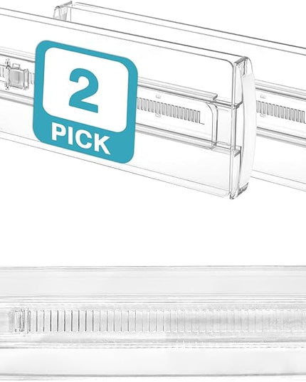 4Pack Drawer Dividers for Clothes, 4" High Adjustable Expandable Dresser Drawer Organizer, Clear Plastic Separators for Dresser, Underwear, Cosmetic, Toiletries