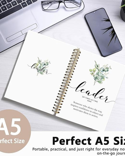 LIANHW Leader Gifts Notebook, Appreciation Gift for Leaders, Work Notebooks for Note Taking, Work Journal for Women Men Coworkers, Leader Definition Journals for Writing,Office Spiral Notebook 5.5x8.3 Inch