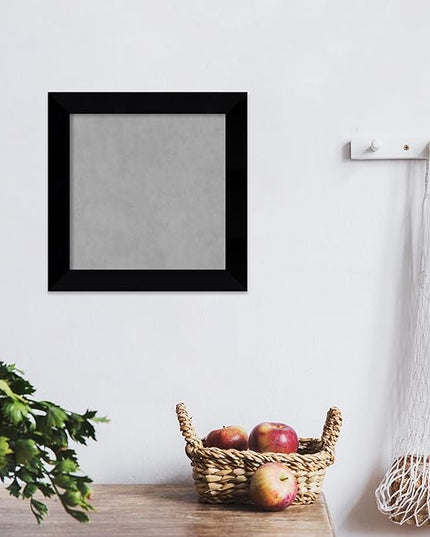 Amanti Art Black Framed Magnetic Board 15x15 X-Small Vision Board for use with Magnets, 100% Metal Sheet to Display Items as Office Decor or for Home Organization in mudroom, Kitchen or Kids Room