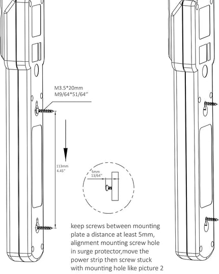 Amazon Basics Surge Protector Power Strip, 6-Outlet with 200J Protection, Circuit Breaker, LED Indicator, On/Off Switch, Wall-Mounting, 2ft Extension Cord, White, 2-Pack