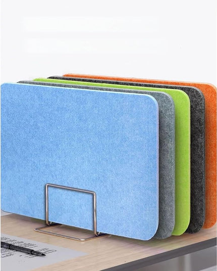 Acoustic Freestanding Desk Divider Panel with Felt Screen Noise Reducing Partition for Classroom or Office Table