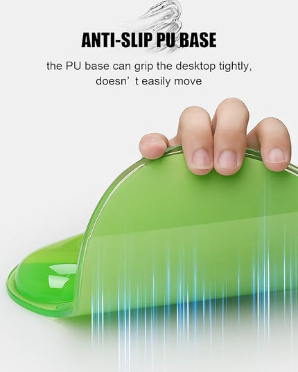 Gel Wrist Rest for Mouse,Ergonomic Mousepad with Clear Cushioned Palm Rest,Gel Mouse Pad with Wrist Support,Small Desk Mat,Office Desk Work Accessories for Women,Carpal Tunnel Relief (C-Clear)