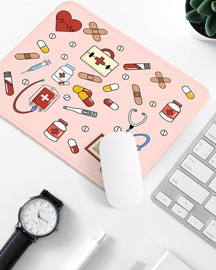 Nurse Square Mouse Pad,Non-Slip Rubber Base Mouse Pad,Home Office Decoration Desktop Accessory,Laptop Mouse Pad for Office Laptops,9.4x7.8x0.12inch.