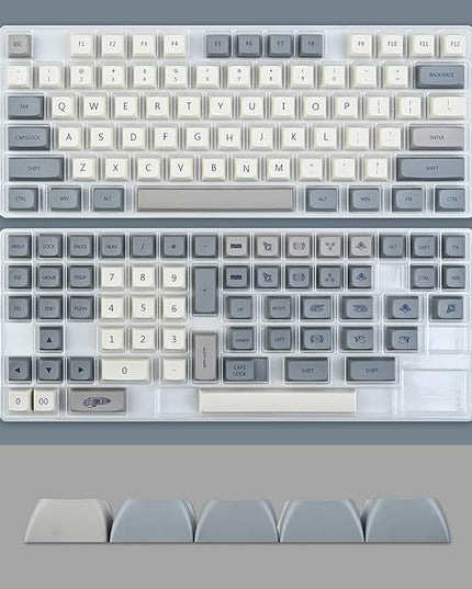 Guffercty kred XDA Profile Keycaps 137 PBT Key Retro Cap Cover Set Dye Sublimation for Cherry Mx Switch Mechanical Keyboard (XDA/Enlightenment)