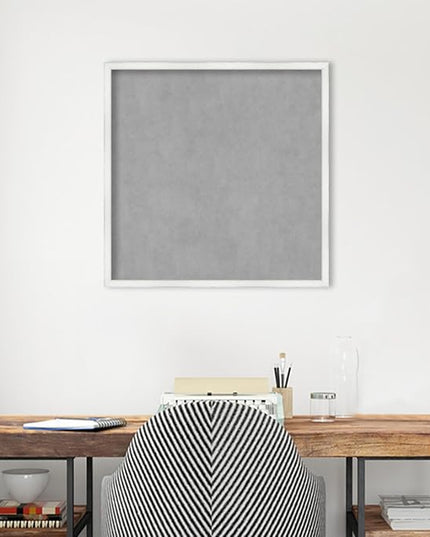 Amanti Art White Framed Magnetic Board 25x25 Medium Vision Board for use with Magnets, 100% Metal Sheet to Display Items as Office Decor or for Home Organization in mudroom, Kitchen or Kids Room